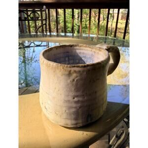 Handmade Rustic Stoneware Coffee Mug Textured Glaze Artisan Pottery Cup